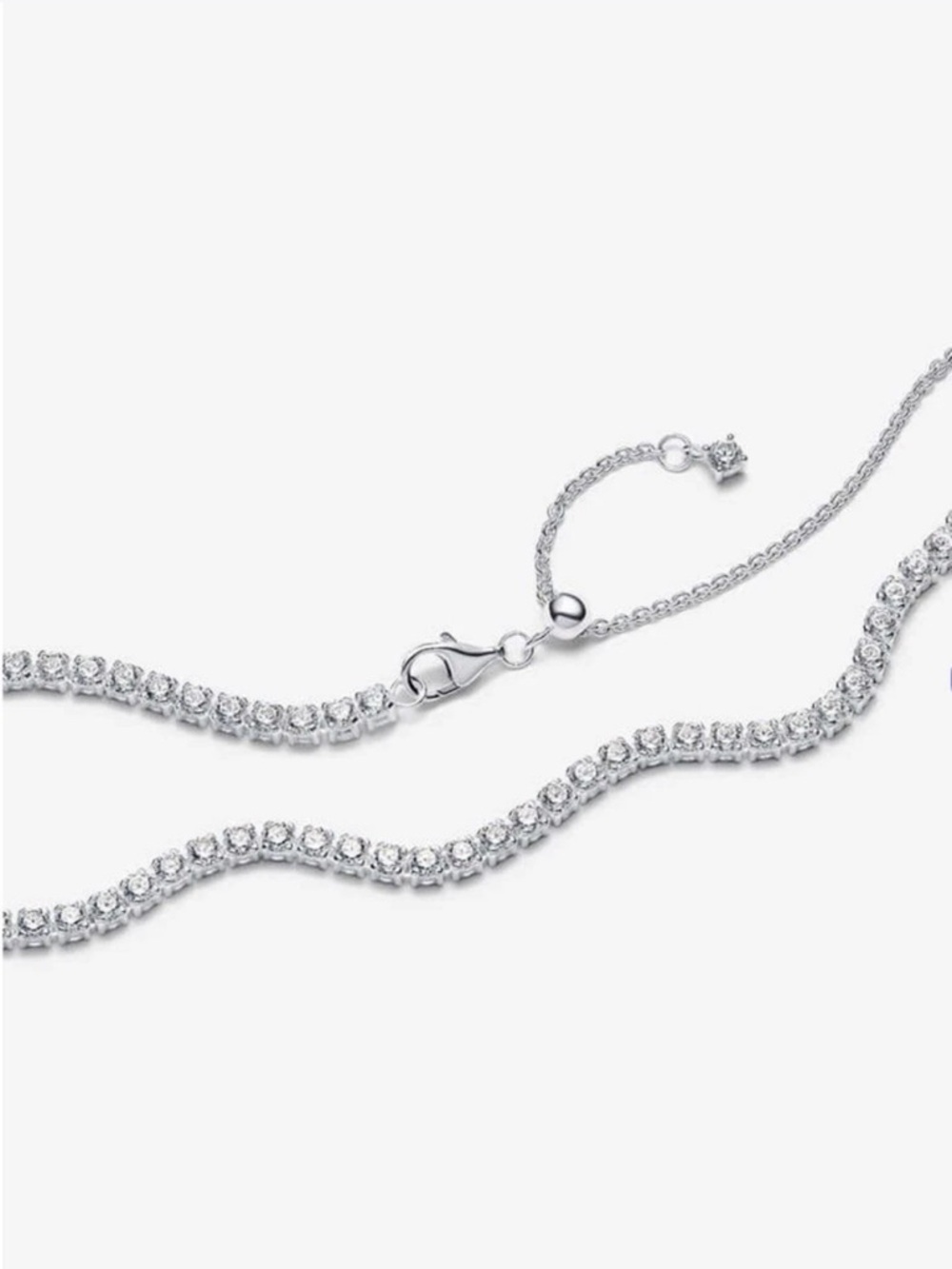 Pandora adjustable Silver Crystal necklace choker for Women - Picture 3 of 4